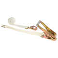 Us Cargo Control 2" x 15' White Tent Strap w/ 5K Twisted Snap Hook & Double D-Ring 5015DDRTSH-WHT
